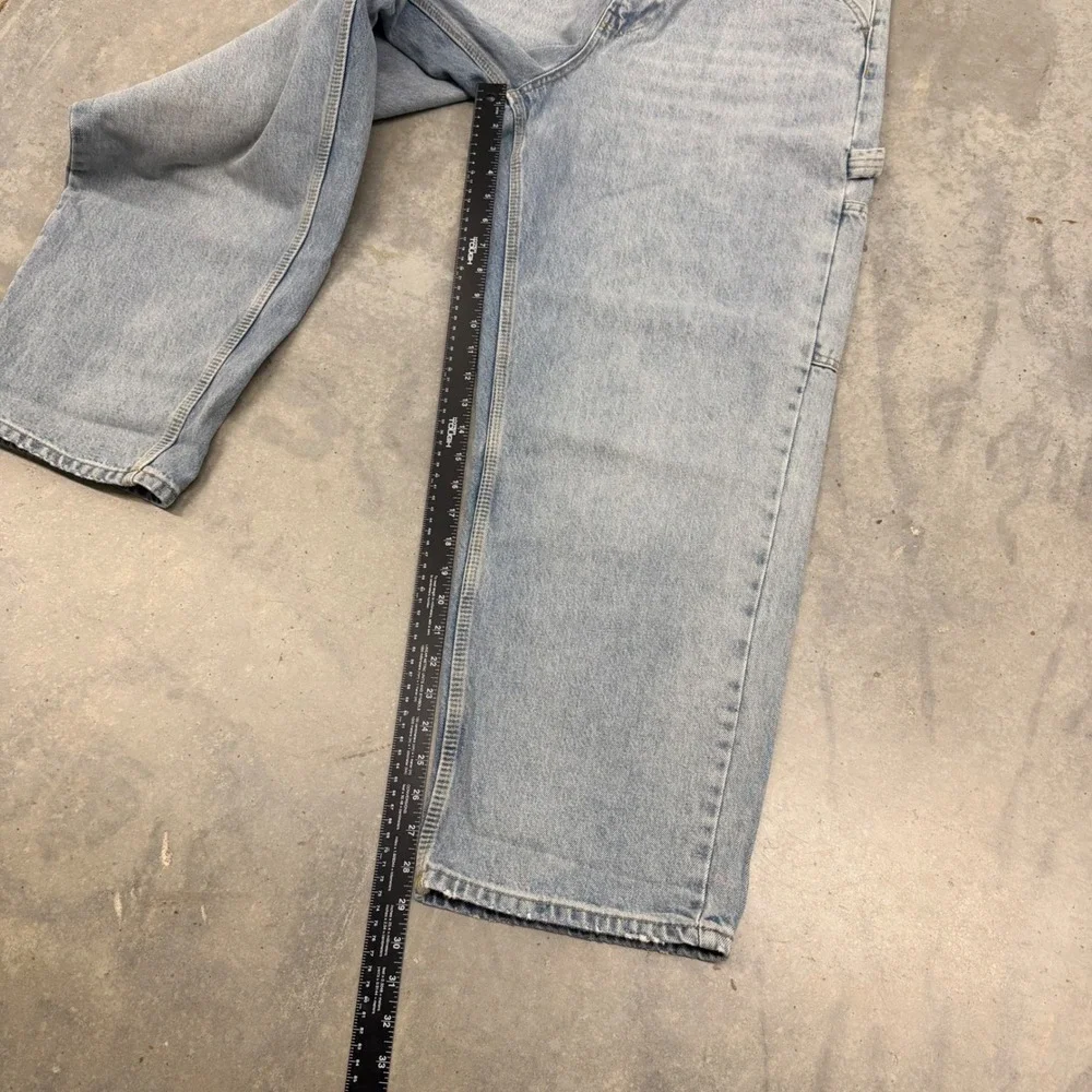 Y2K Mens BDG Urban Outfitters Carpenter Baggy Light Wash Jeans W34 L32